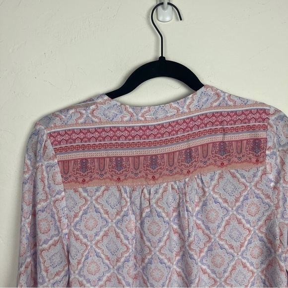 Artisan NY boho button pink tunic blouse medium - Picture 10 of 10